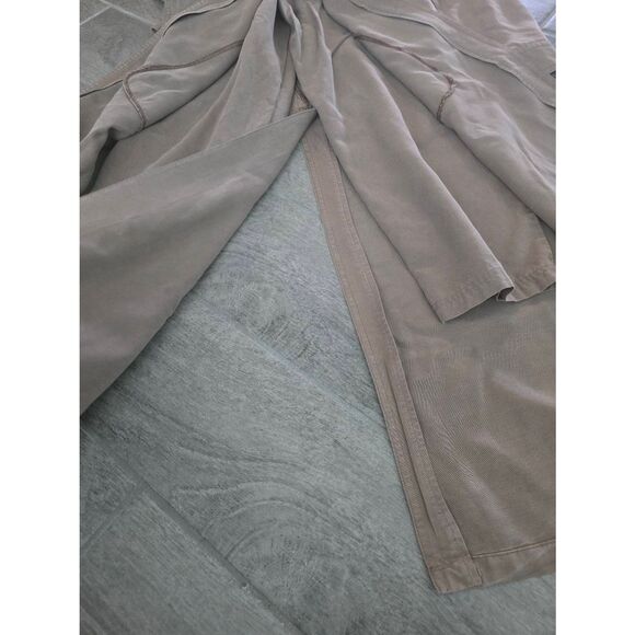 Vintage AKS Amy K Su for Nordstrom Long Sleeve Shirt Dress with Pants Set Taupe - Picture 5 of 15